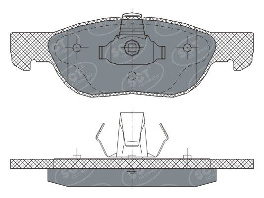 SCT GERMANY Комплект тормозных колодок, дисковый тормоз SP 296 PR